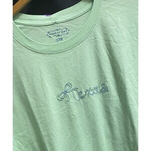 State‎ of Mine Texas Embroidered Women's T-shirt size XXL Mint Green New